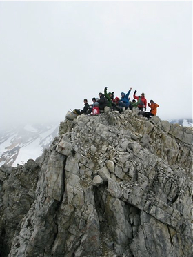 Mountaineering near Banff in the Canadian Wilderness